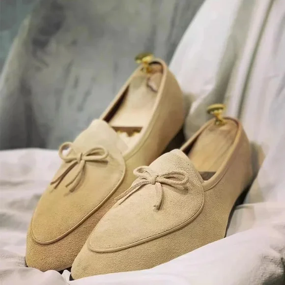 Men’s Khaki Bow Ties Loafers Groomsmen: Khaki Tan 3PSuit | Richmenlooks main image 3